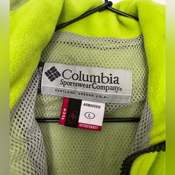 Columbia TITANIUM OMNI TECH Women Jacket Coat Lime Green Shell Ski Snowboard Y2K - Picture 10 of 17